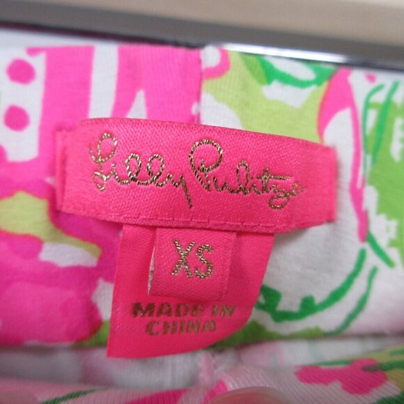 Lilly Pulitzer Georgia May Palazzo Pants Women Pink Floral Summer Pull On XS 254 - Picture 5 of 11